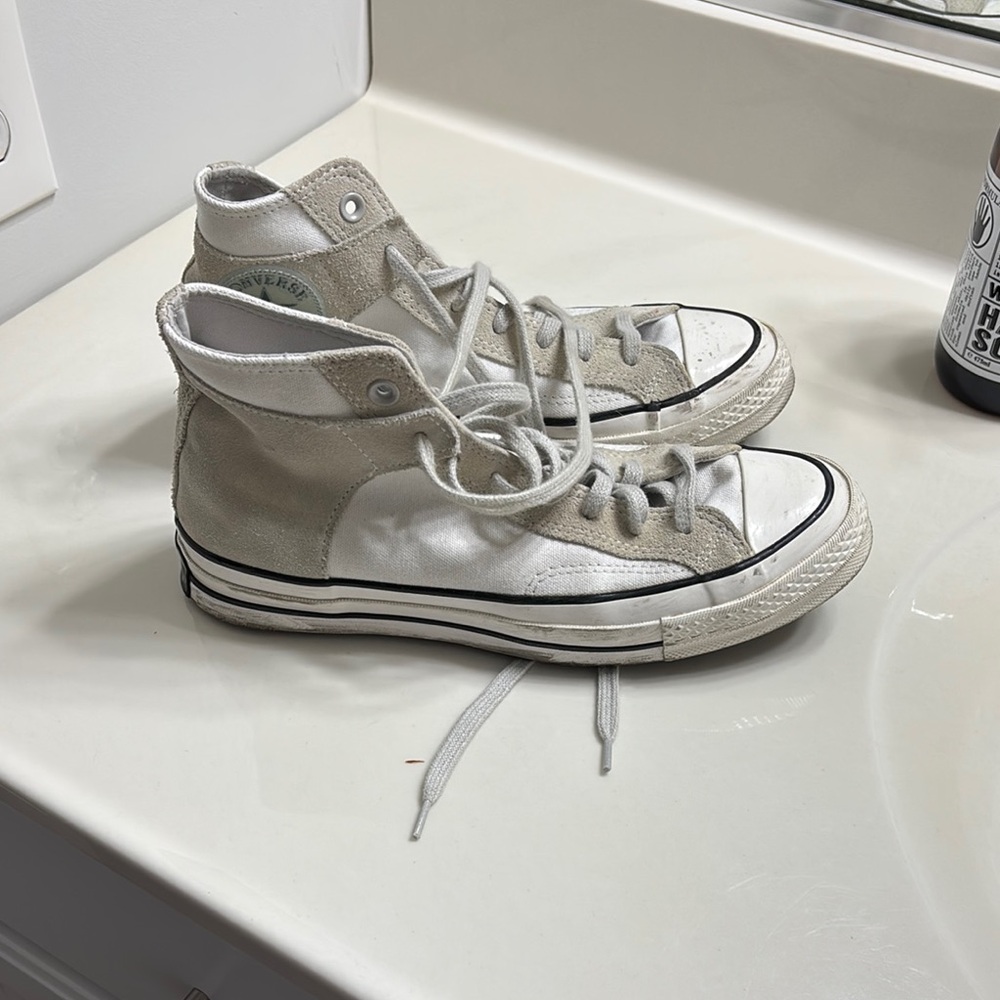 Converse Women's High-Top Sneakers - White and Tan
